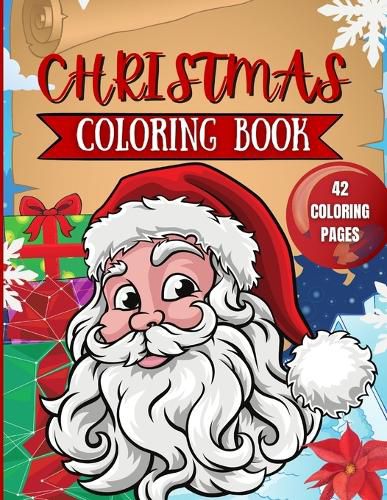 Cover image for Christmas Coloring Book for Kids: 42 Christmas Coloring Pages for Kids