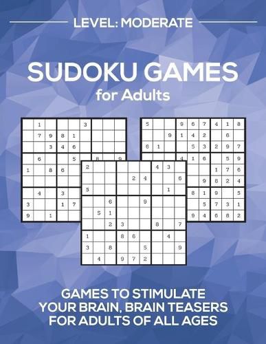 Cover image for Sudoku Games for Adults Level: Moderate
