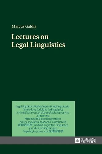 Cover image for Lectures on Legal Linguistics