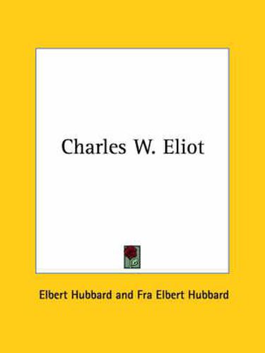 Cover image for Charles W. Eliot