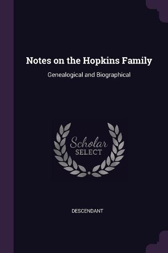 Cover image for Notes on the Hopkins Family