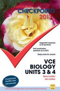 Cover image for Cambridge Checkpoints VCE Biology Units 3 and 4 2013