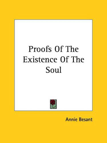 Cover image for Proofs of the Existence of the Soul