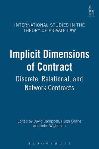 Cover image for Implicit Dimensions of Contract: Discrete, Relational, and Network Contracts