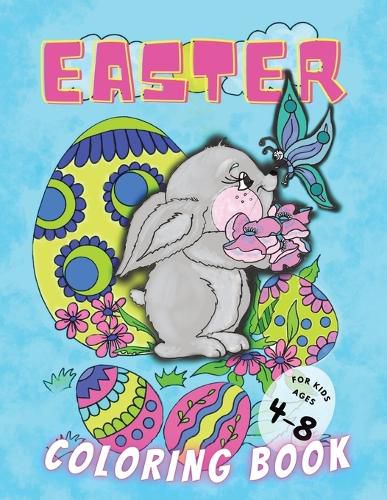 Cover image for Easter Coloring Book for Kids Ages 4-8