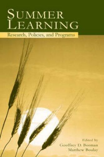 Cover image for Summer Learning: Research, Policies, and Programs