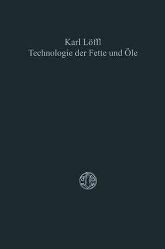 Cover image for Technologie Der Fette Und OEle