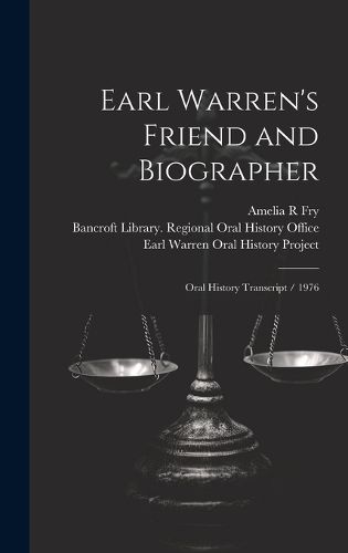 Cover image for Earl Warren's Friend and Biographer