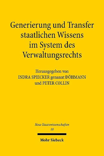 Cover image for Generierung und Transfer staatlichen Wissens im System des Verwaltungsrechts