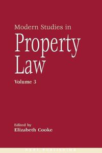 Cover image for Modern Studies in Property Law - Volume 3