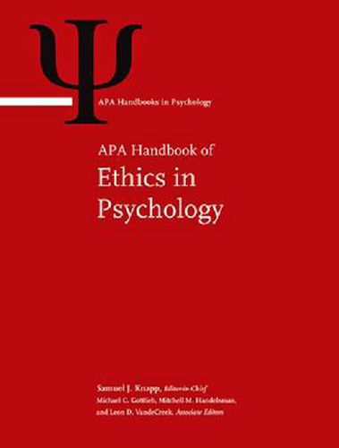Cover image for APA Handbook of Ethics in Psychology