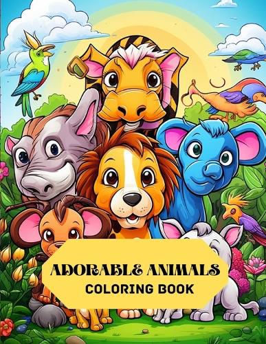 Cover image for Adorable Animals Coloring Book