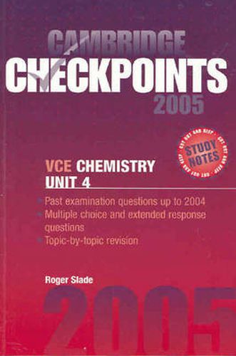 Cover image for Cambridge Checkpoints VCE Chemistry Unit 4 2005