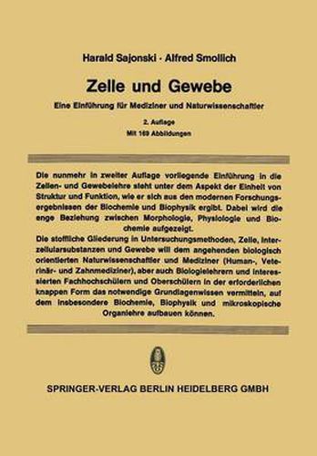 Cover image for Zelle Und Gewebe: Eine Einfuhrung Fur Mediziner Und Naturwissenschaftler