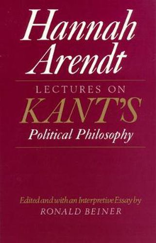 Cover image for Lectures on Kant's Political Philosophy