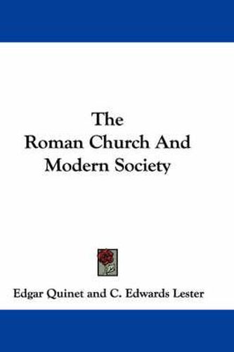 Cover image for The Roman Church and Modern Society