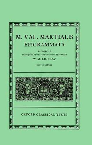 Cover image for Martial Epigrammata