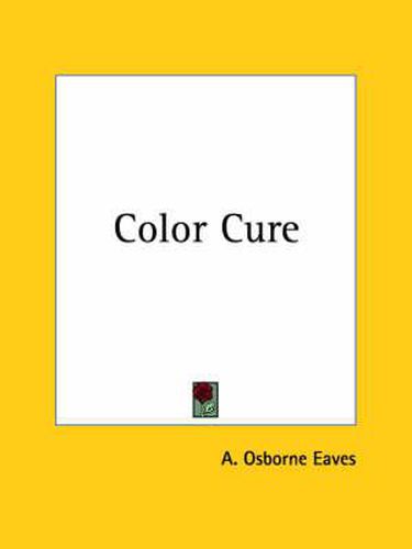 Cover image for Color Cure (1901)