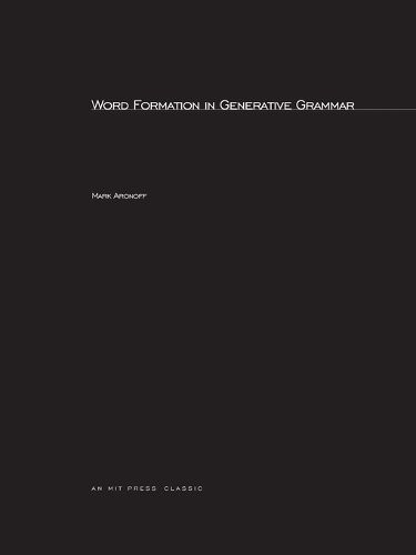 Cover image for Word Formation in Generative Grammar