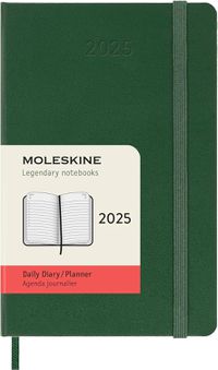 Cover image for Myrtle Green Pocket Daily Hardcover 2025 Moleskine Diary