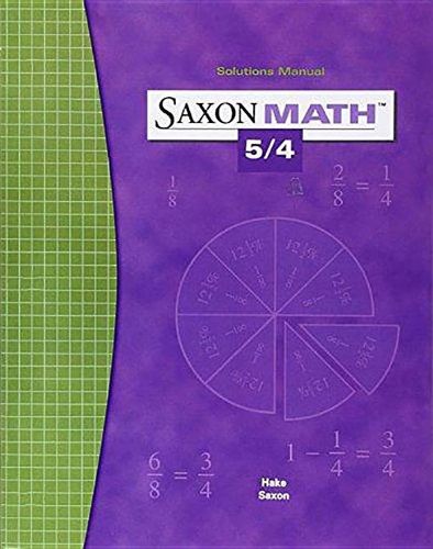 Cover image for Saxon Math 5/4: Solution Manual 2004