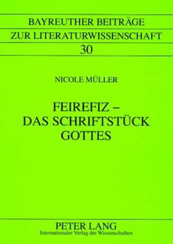 Cover image for Feirefiz - Das Schriftstueck Gottes