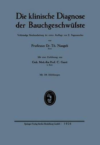 Cover image for Die Klinische Diagnose Der Bauchgeschwulste