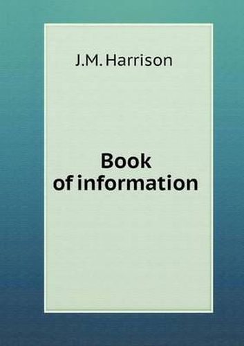 Cover image for Book of information