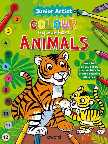 Cover image for Junior Artist Colour By Numbers: Animals