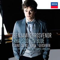 Cover image for Rhapsody In Blue Works For Piano And Orchestra Gershwin Saint Saens Ravel
