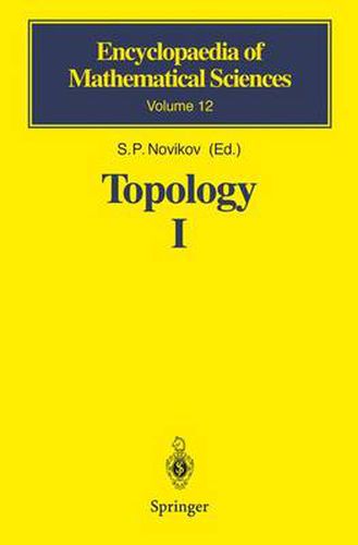 Cover image for Topology I: General Survey