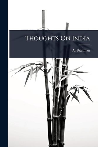 Cover image for Thoughts On India