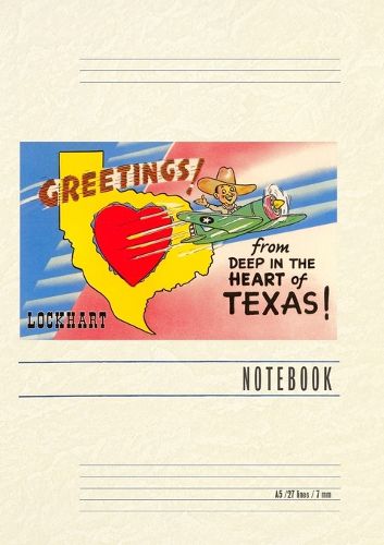 Cover image for Vintage Lined Notebook Greetings from Lockhart, Texas