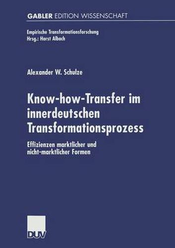 Cover image for Know-how-Transfer im Innerdeutschen Transformationsprozess