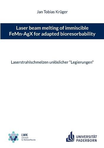 Cover image for Laser beam melting of immiscible FeMn-AgX for adapted bioresorbability