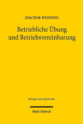 Cover image for Betriebliche UEbung und Betriebsvereinbarung