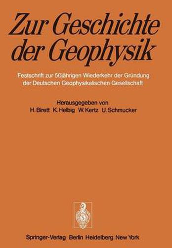 Cover image for Zur Geschichte der Geophysik