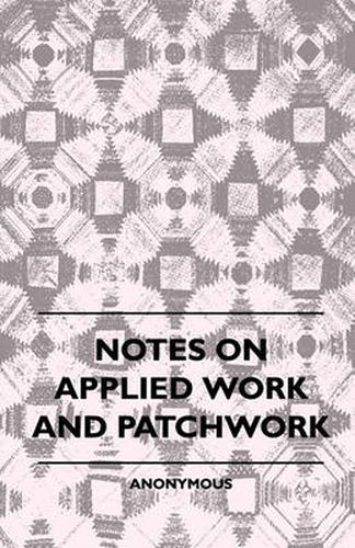 Cover image for Notes On Applied Work And Patchwork