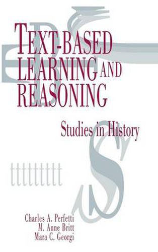 Cover image for Text-based Learning and Reasoning: Studies in History