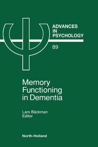Cover image for Memory Functioning in Dementia
