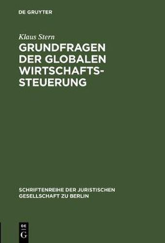 Cover image for Grundfragen der globalen Wirtschaftssteuerung