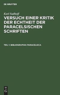 Cover image for Bibliographia Paracelsica