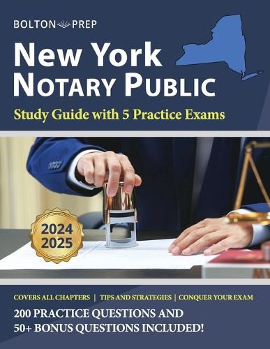 Cover image for New York Notary Public Study Guide with 5 Practice Exams