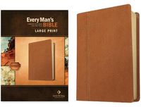 Cover image for NLT Every Man's Bible, Large Print, Pursuit Saddle Tan