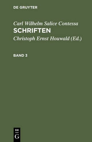 Cover image for Schriften. Band 3