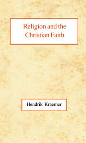 Cover image for Religion and the Christian Faith