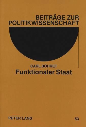 Cover image for Funktionaler Staat: Ein Konzept Fuer Die Jahrhundertwende?