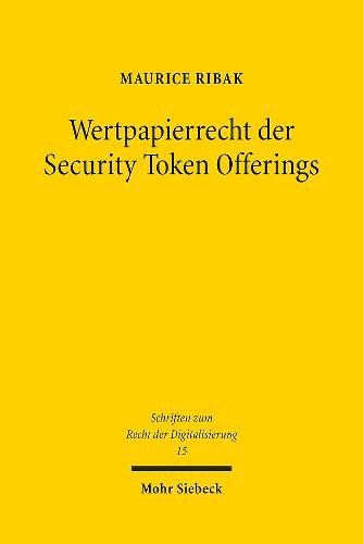 Cover image for Wertpapierrecht der Security Token Offerings