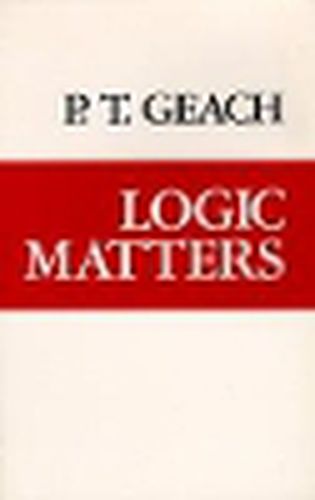 Cover image for Logic Matters