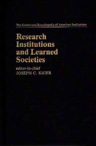 Cover image for Research Institutions and Learned Societies